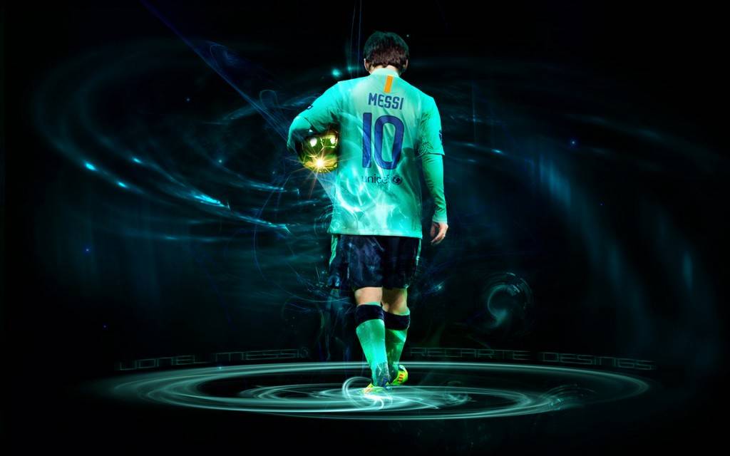 Lionel Messi con il suo Primo Pallone d'Oro