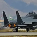 Aerei Militare F15 in Decollo