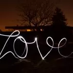 Scritta Love in Light Painting