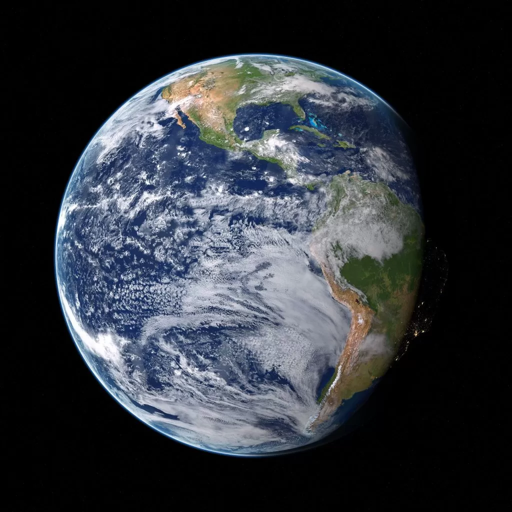 Terra in Primo Piano vista dallo Spazio