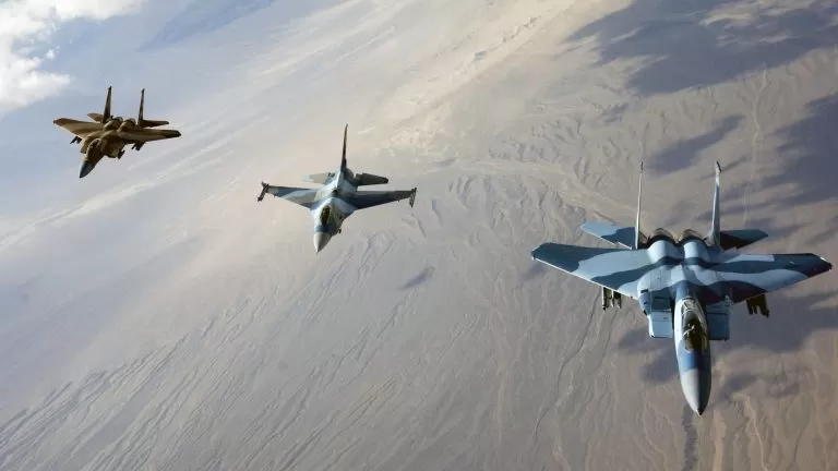 Aerei Militare F15 in Volo