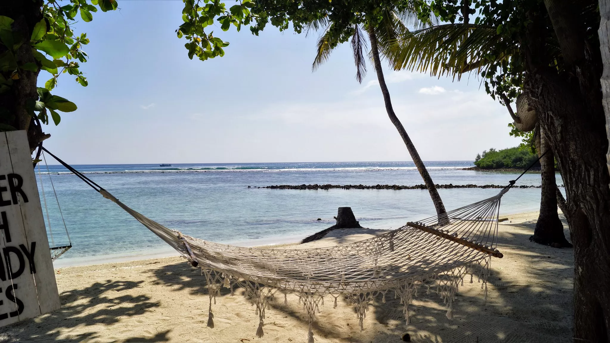 Spiaggia delle Maldive con Amaca