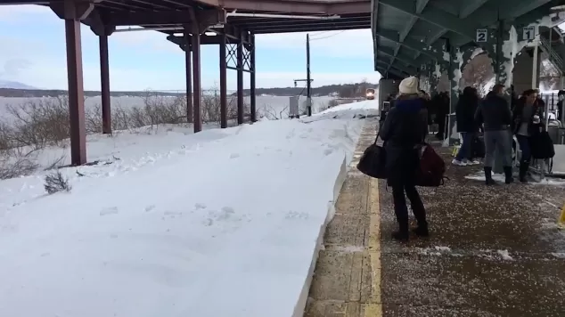 Sorpresa invernale alla stazione