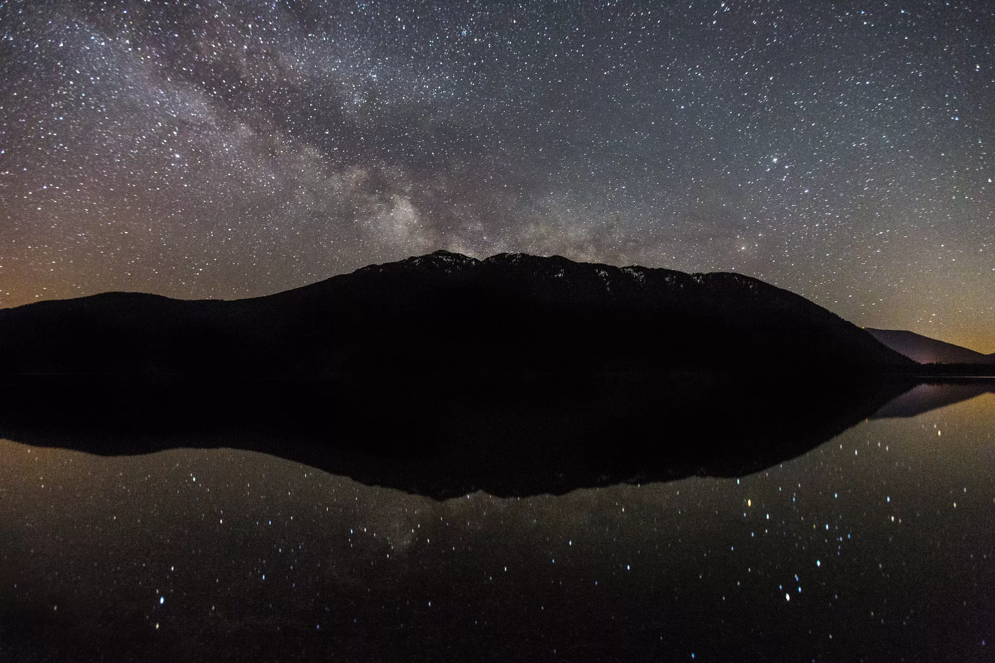 Glacier Park National di Notte