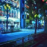 Città Giapponese di Notte